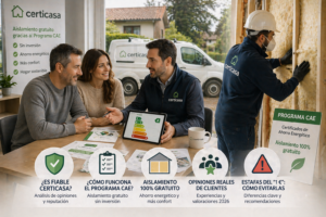 Certicasa opiniones 2026: ¿es fiable la empresa de aislamiento gratuito con el Programa CAE?